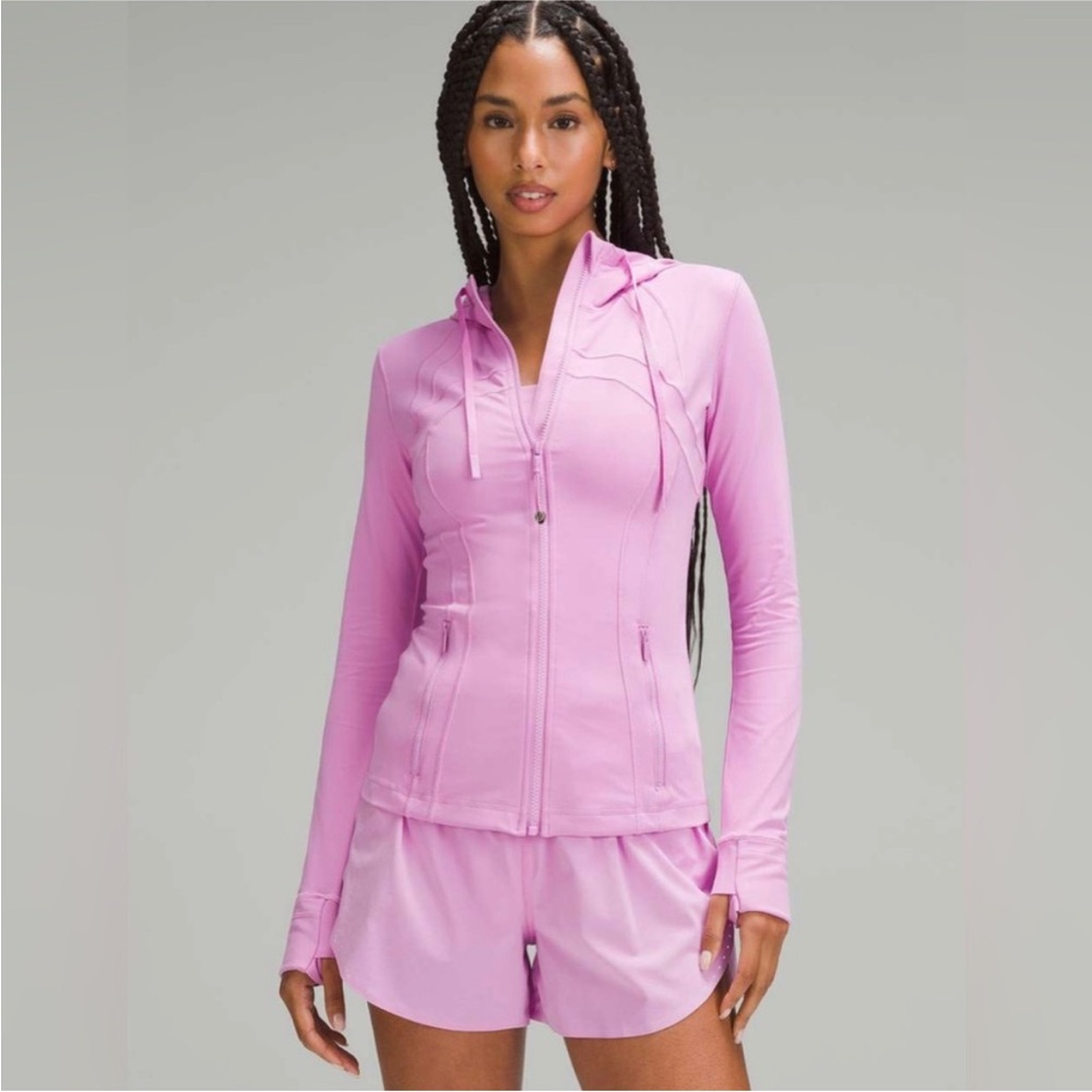 Lululemon Define Nulu Jacket Hooded Dahlia Mauve Pink Size 2